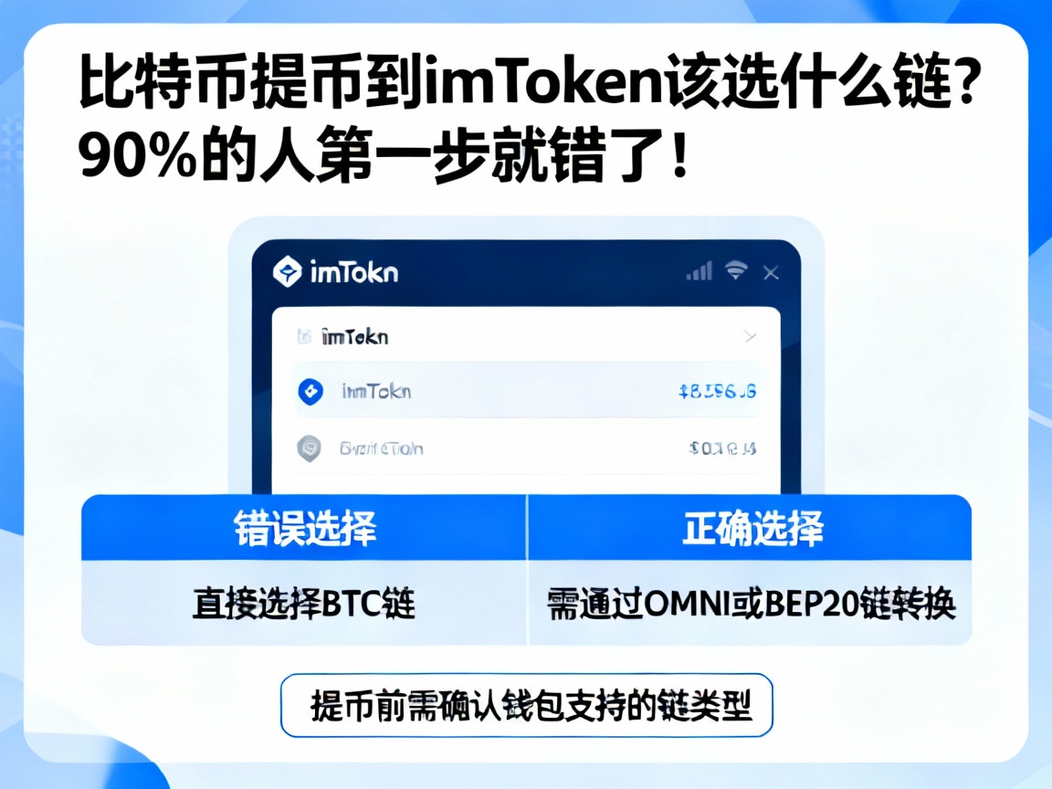 比特币提币到imToken该选什么链？90%的人第一步就错了！