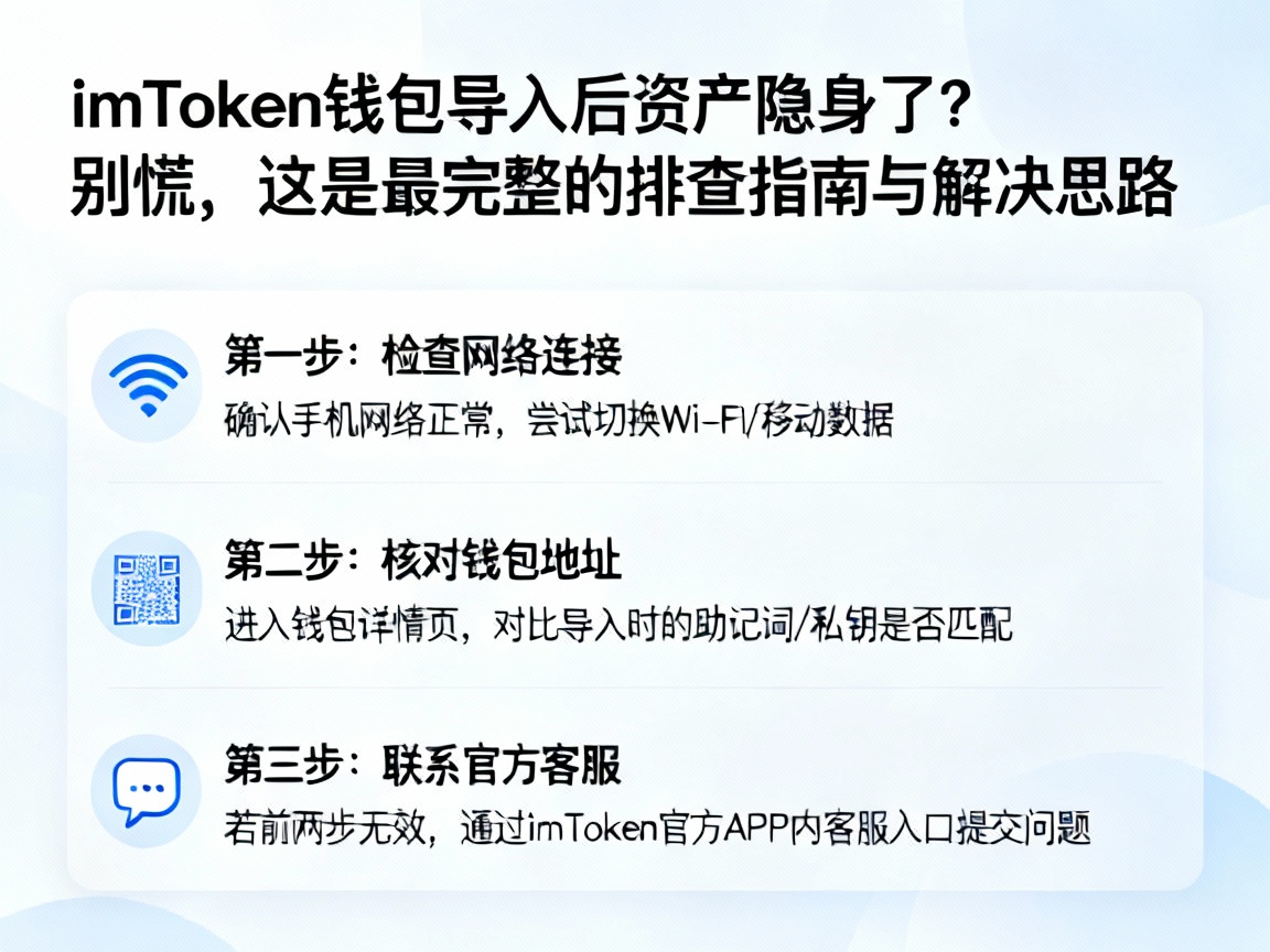 imToken钱包导入后资产隐身了？别慌，这是最完整的排查指南与解决思路