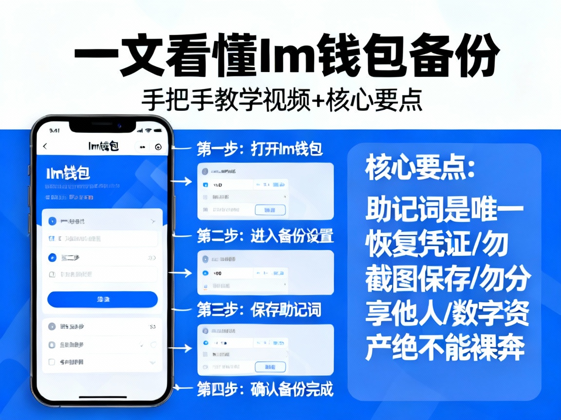 一文看懂Im钱包备份，手把手教学视频+核心要点，你的数字资产绝不能裸奔