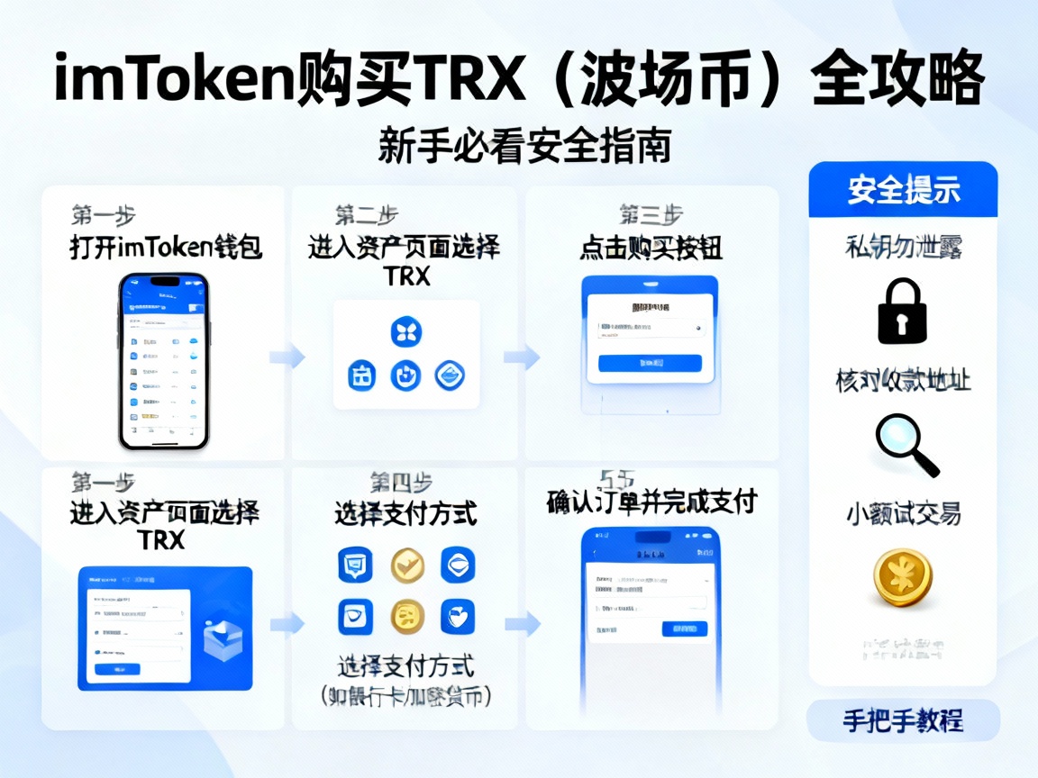 手把手教程，imToken如何购买TRX（波场币）全攻略，新手必看的安全指南