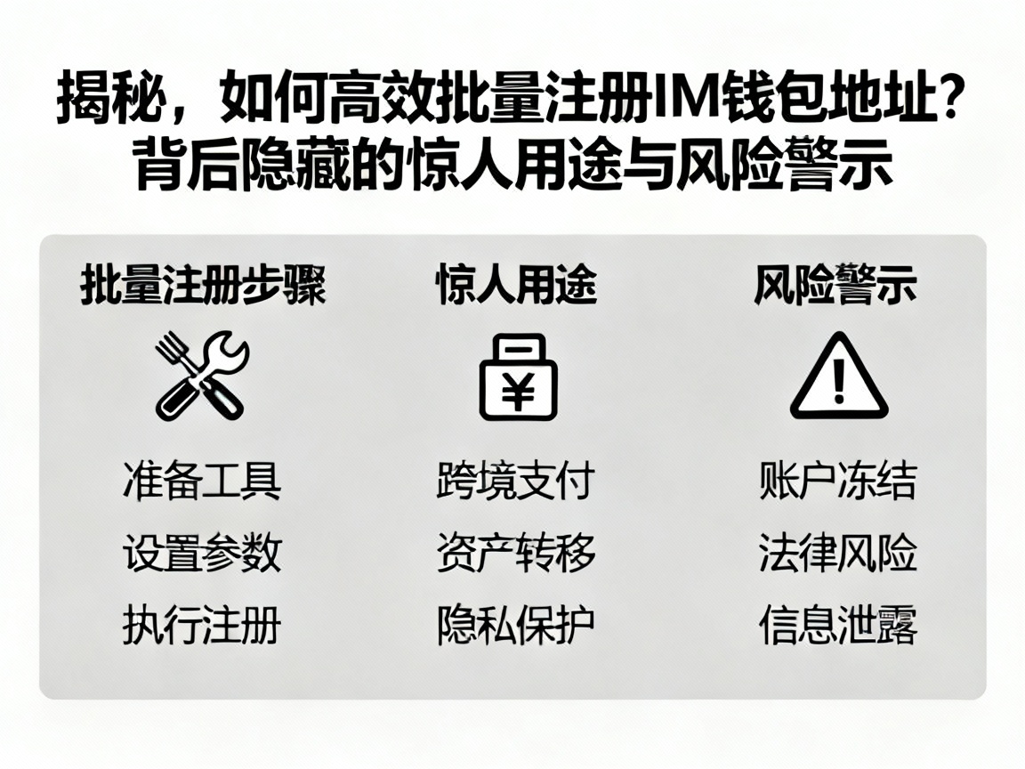 揭秘，如何高效批量注册IM钱包地址？背后隐藏的惊人用途与风险警示