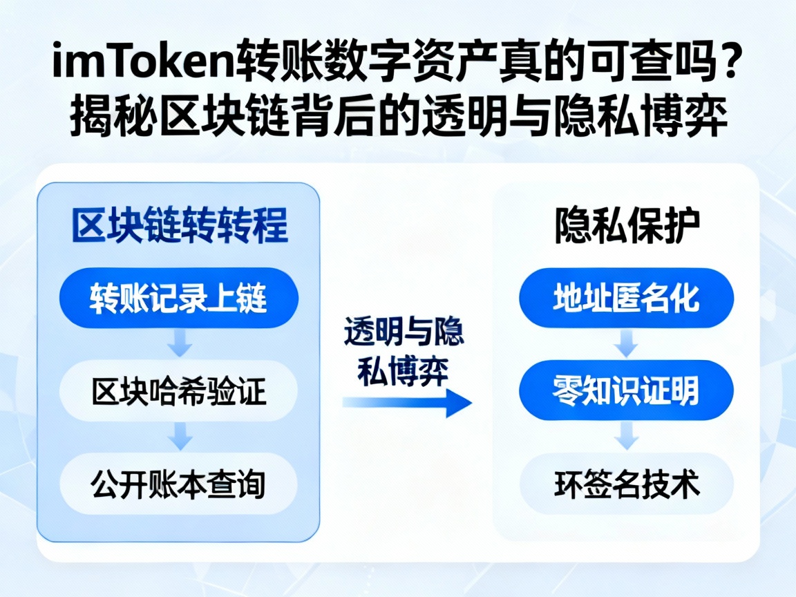 imToken转账数字资产真的可查吗？揭秘区块链背后的透明与隐私博弈