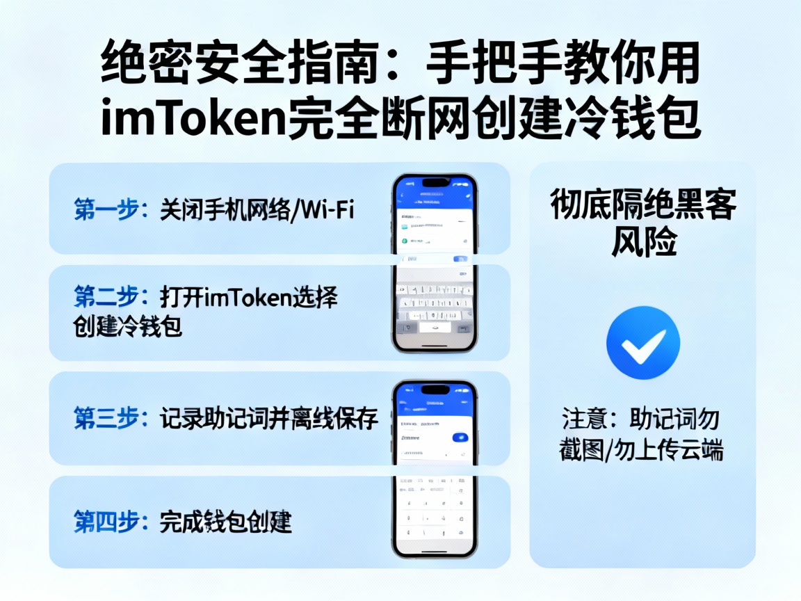 绝密安全指南，手把手教你用imToken完全断网创建冷钱包，彻底隔绝黑客风险