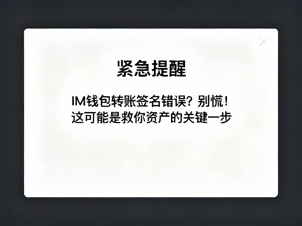 紧急提醒，IM钱包转账签名错误？别慌！这可能是救你资产的关键一步