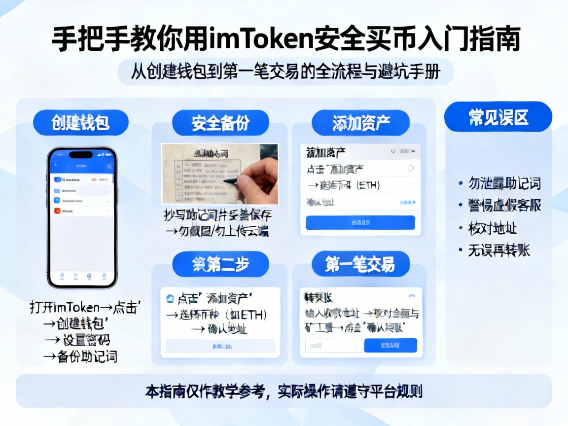 手把手教你用 imToken 安全买币入门指南，从创建钱包到第一笔交易的全流程与避坑手册