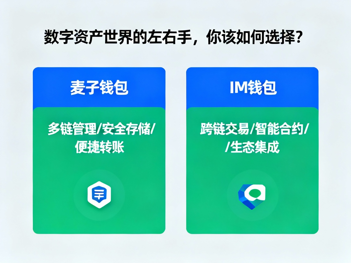 麦子钱包 vs IM钱包，数字资产世界的左右手，你该如何选择？