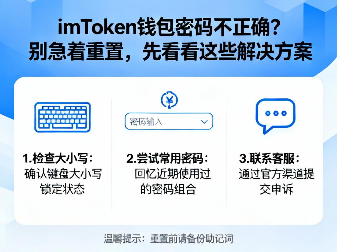 imToken钱包密码不正确？别急着重置，先看看这些解决方案