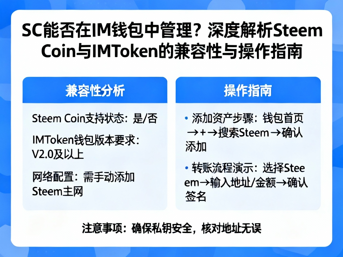 SC能否在IM钱包中管理？深度解析Steem Coin与IMToken的兼容性与操作指南