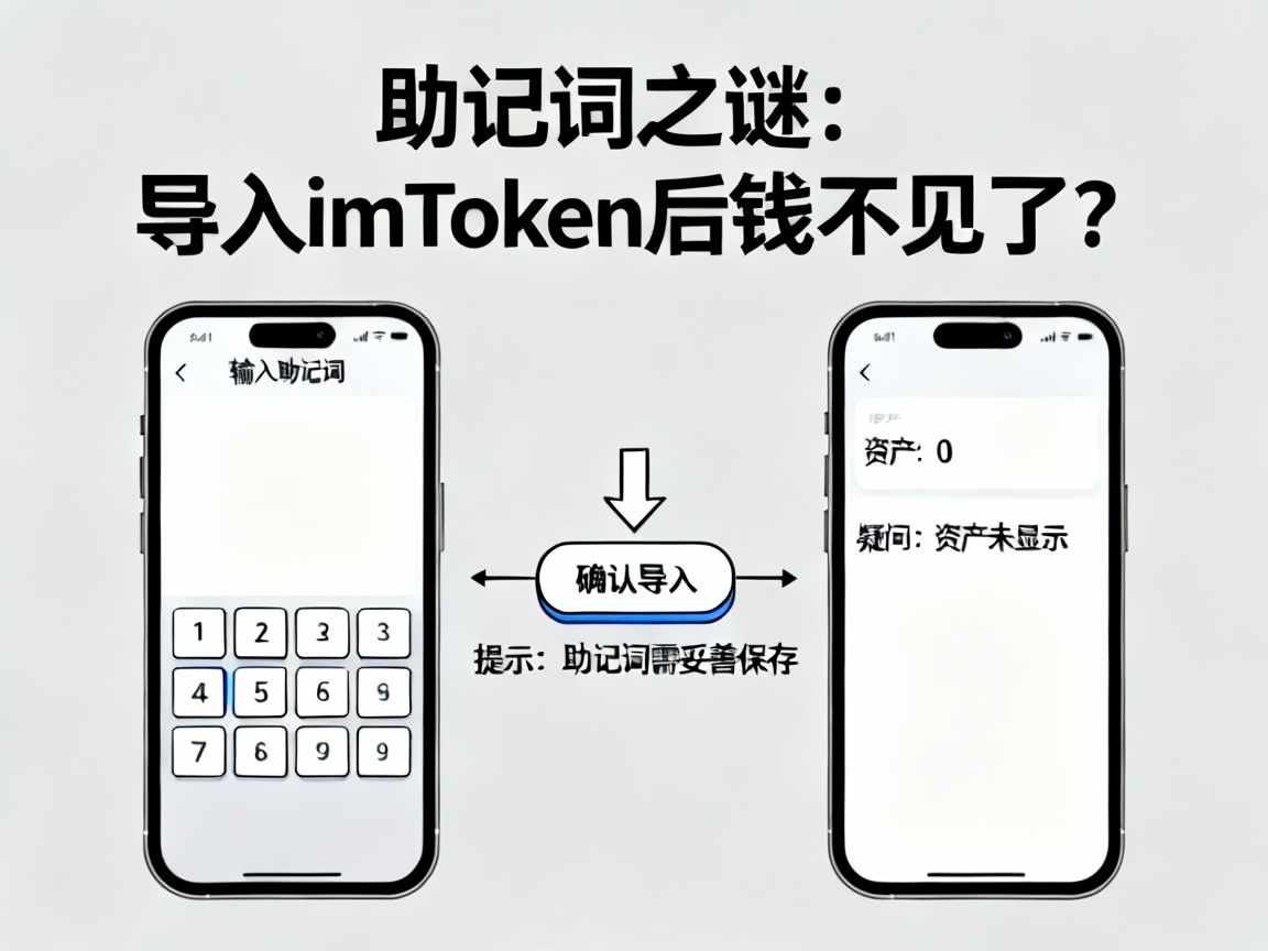 助记词之谜，为什么导入imToken后，钱不见了？