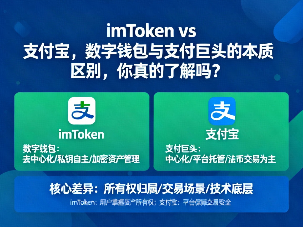 imToken vs 支付宝，数字钱包与支付巨头的本质区别，你真的了解吗？