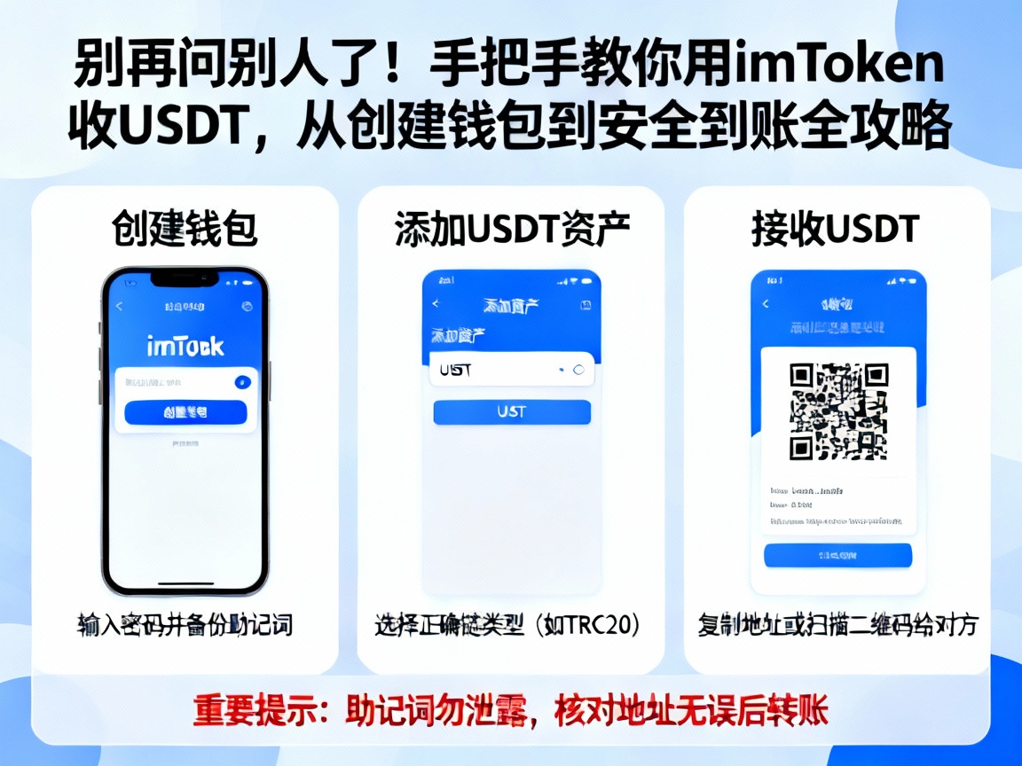 别再问别人了！手把手教你用imToken收USDT，从创建钱包到安全到账全攻略