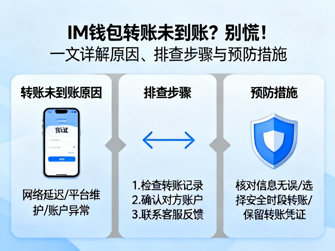 IM钱包转账未到账？别慌！一文详解原因、排查步骤与预防措施