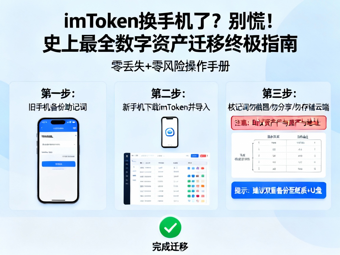 imToken换手机了？别慌！史上最全数字资产迁移终极指南，零丢失+零风险操作手册