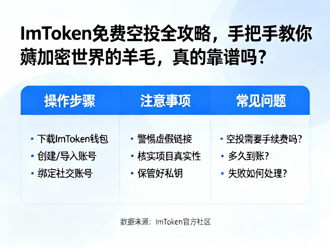 ImToken免费空投全攻略，手把手教你薅加密世界的羊毛，真的靠谱吗？
