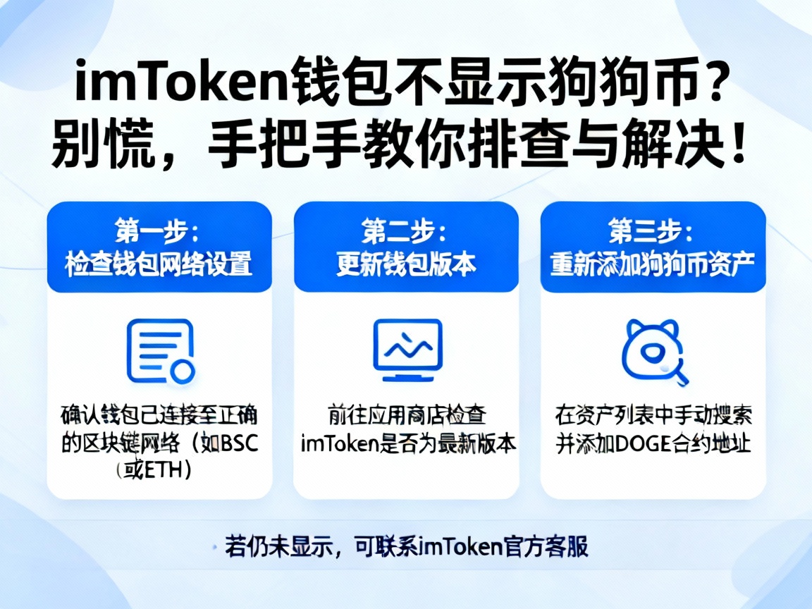 imToken钱包不显示狗狗币？别慌，手把手教你排查与解决！