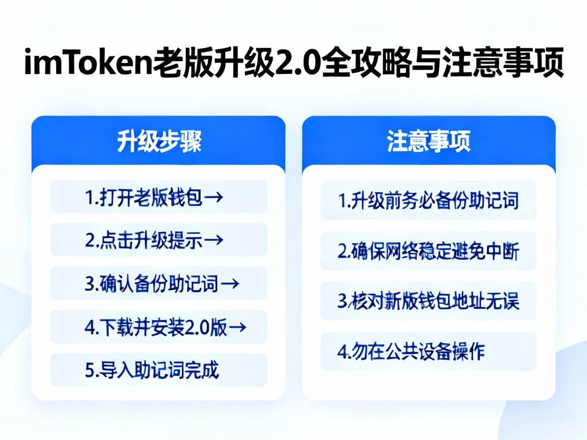imToken钱包老版能升级到2.0版吗？一文详解升级全攻略与注意事项