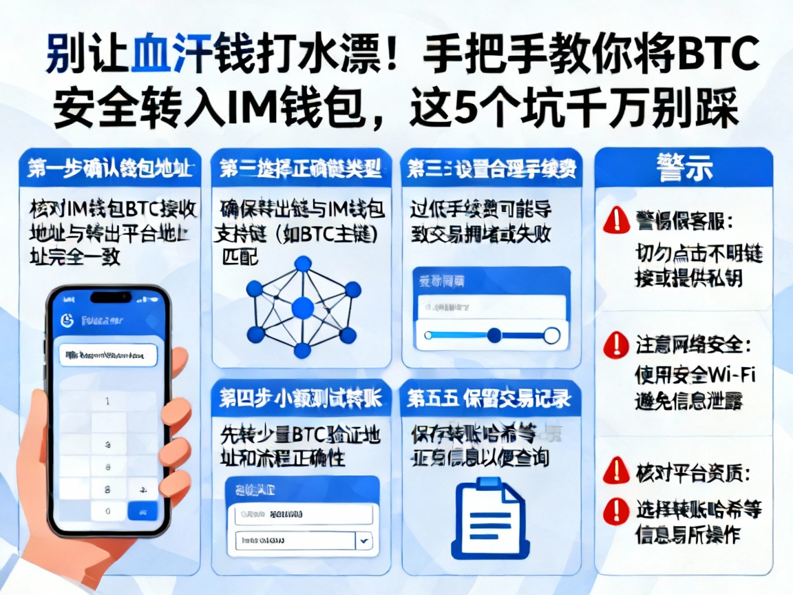 别让血汗钱打水漂！手把手教你将BTC安全转入IM钱包，这5个坑千万别踩