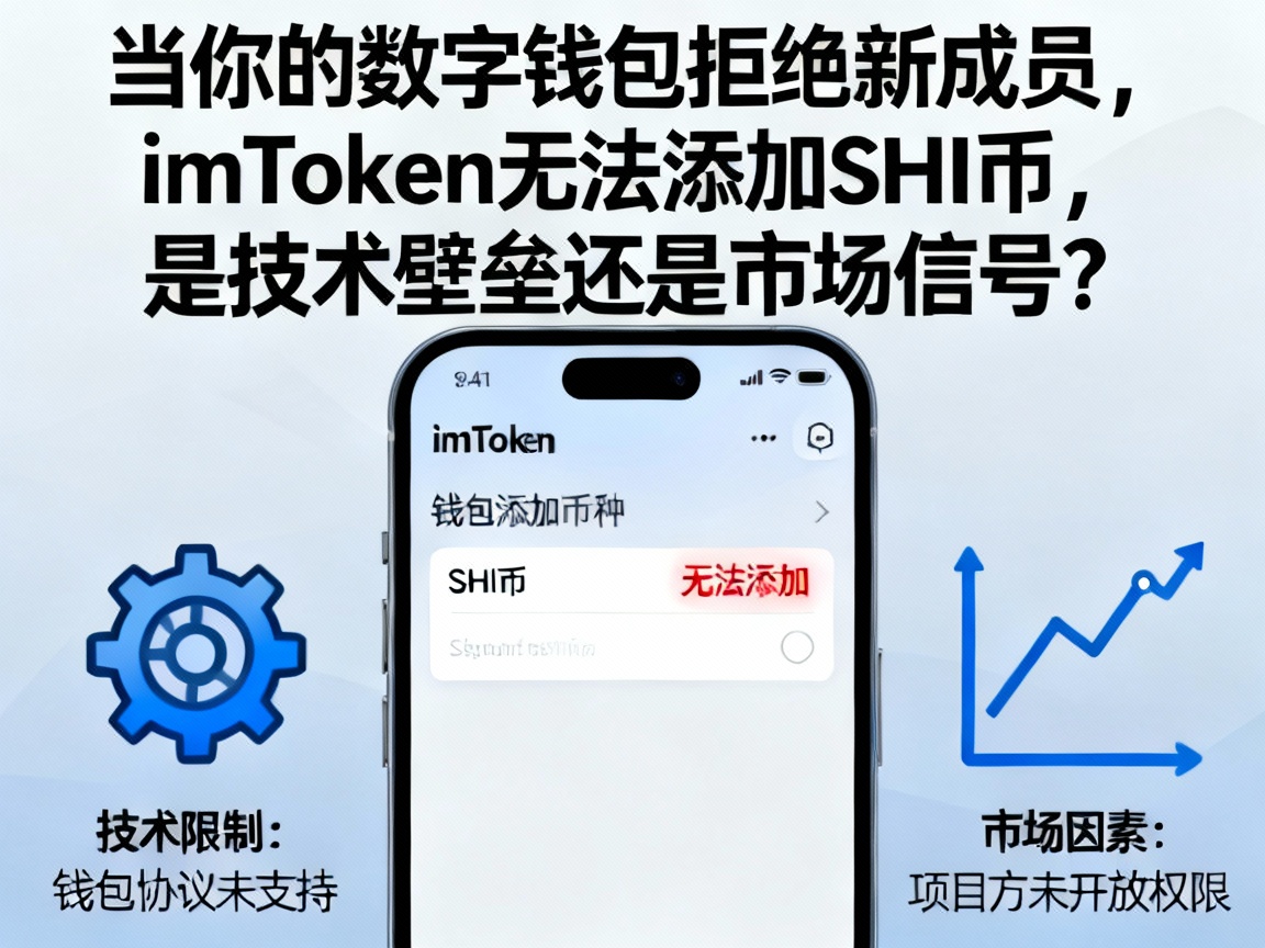 当你的数字钱包拒绝新成员，imToken无法添加SHI币，是技术壁垒还是市场信号？