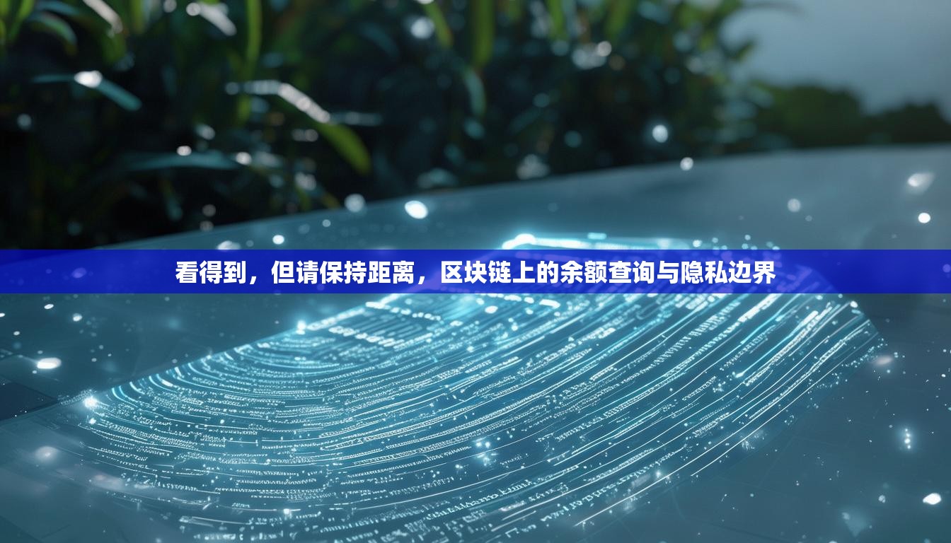 看得到，但请保持距离，区块链上的余额查询与隐私边界
